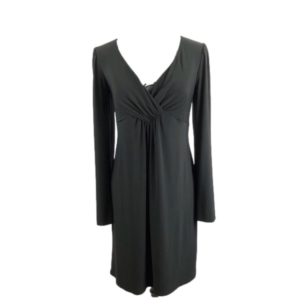 NINE West Elegant Black Crossover Cocktail Dress Size 10